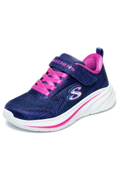 Sneakers navy glitterate con chiusura a strappo Wave 92 Skechers