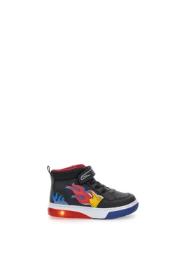 Sneakers nere alte con fiamme e luci Pitt Kids 114