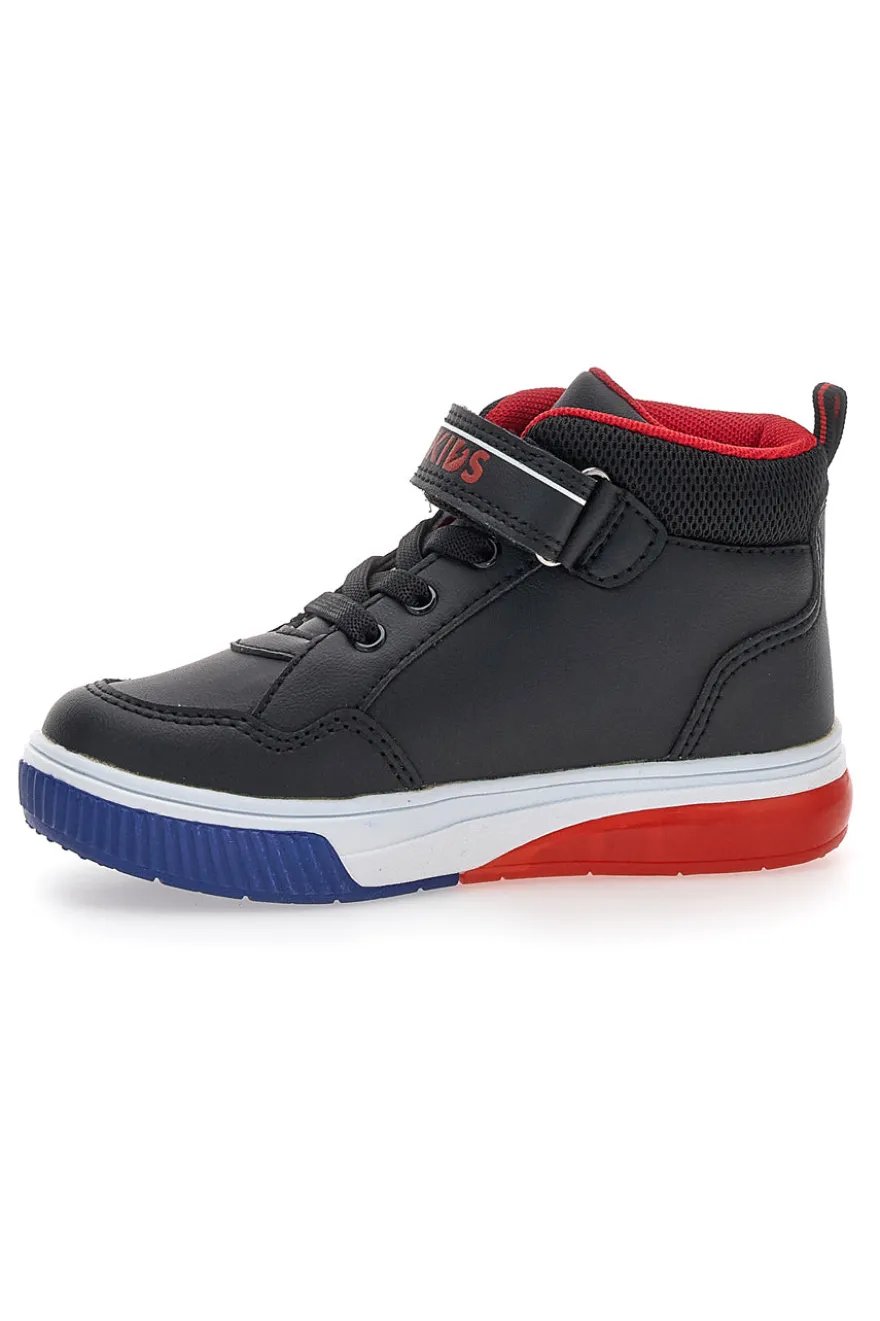 Sneakers nere alte con fiamme e luci Pitt Kids 114