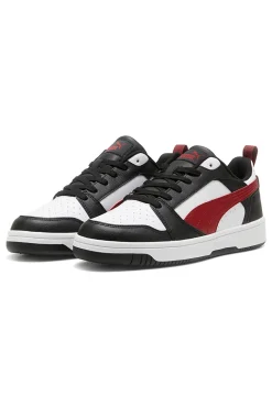 Sneakers Nere Bianche e Rosse Puma Rebound V6 Low