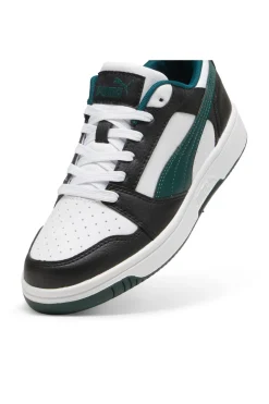 Sneakers Nere Bianche e Verdi Puma Rebound V6 Low Jr