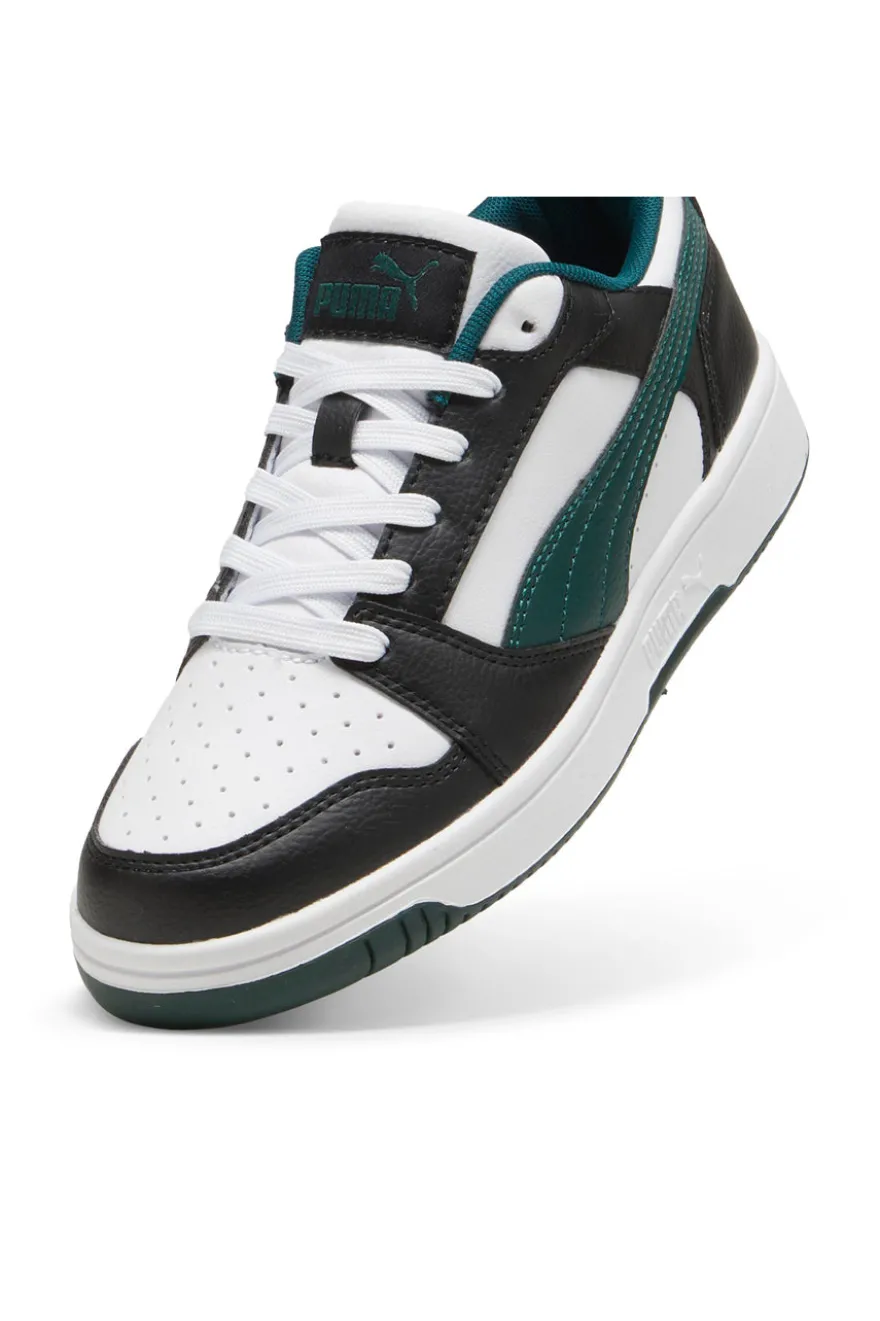 Sneakers Nere Bianche e Verdi Puma Rebound V6 Low Jr