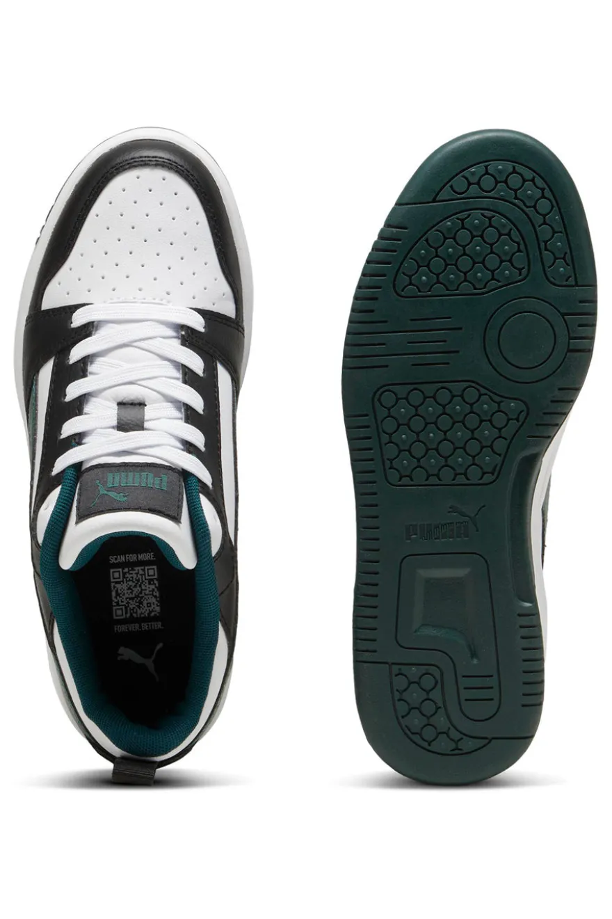 Sneakers Nere Bianche e Verdi Puma Rebound V6 Low Jr