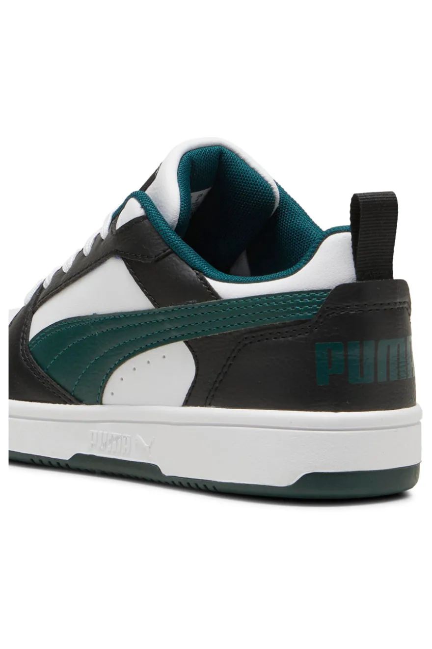 Sneakers Nere Bianche e Verdi Puma Rebound V6 Low Jr