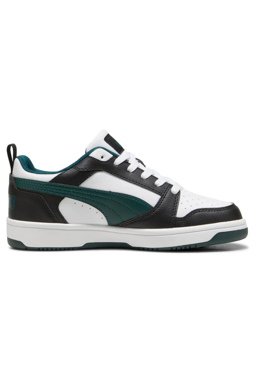 Sneakers Nere Bianche e Verdi Puma Rebound V6 Low Jr