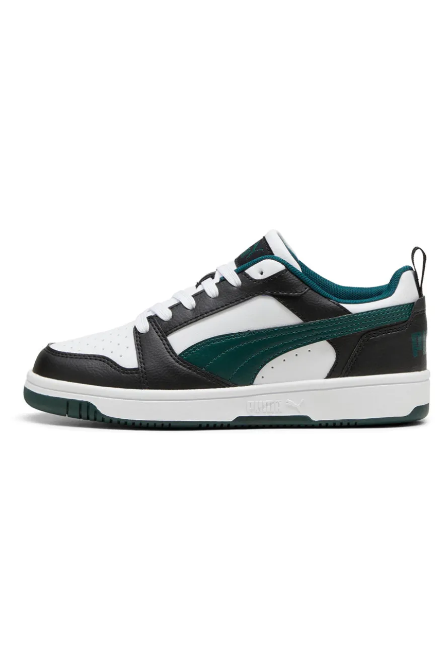 Sneakers Nere Bianche e Verdi Puma Rebound V6 Low Jr