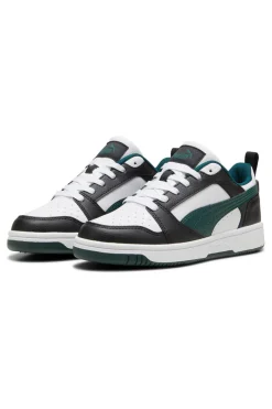 Sneakers Nere Bianche e Verdi Puma Rebound V6 Low Jr