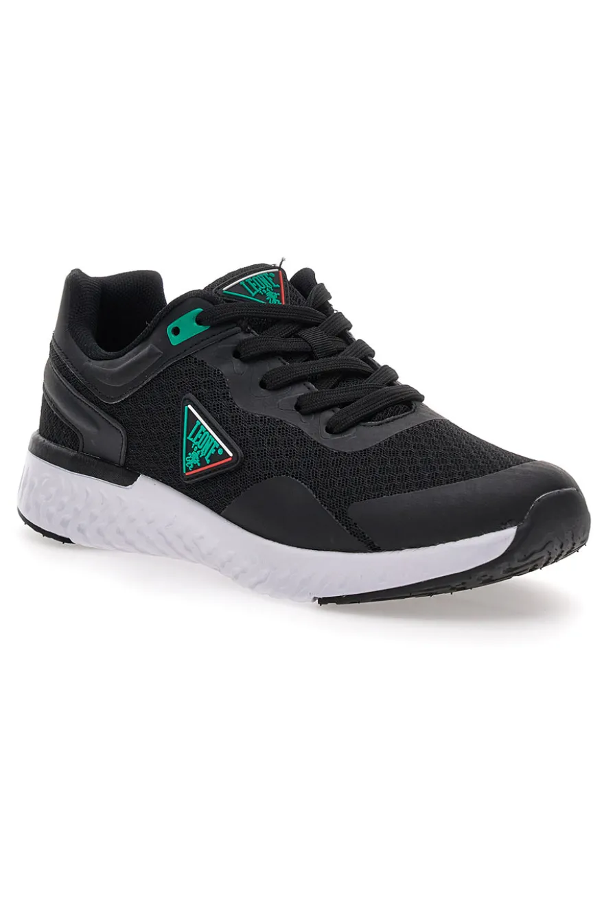 Sneakers Nere Con Chiusura Lacci Leone M0518
