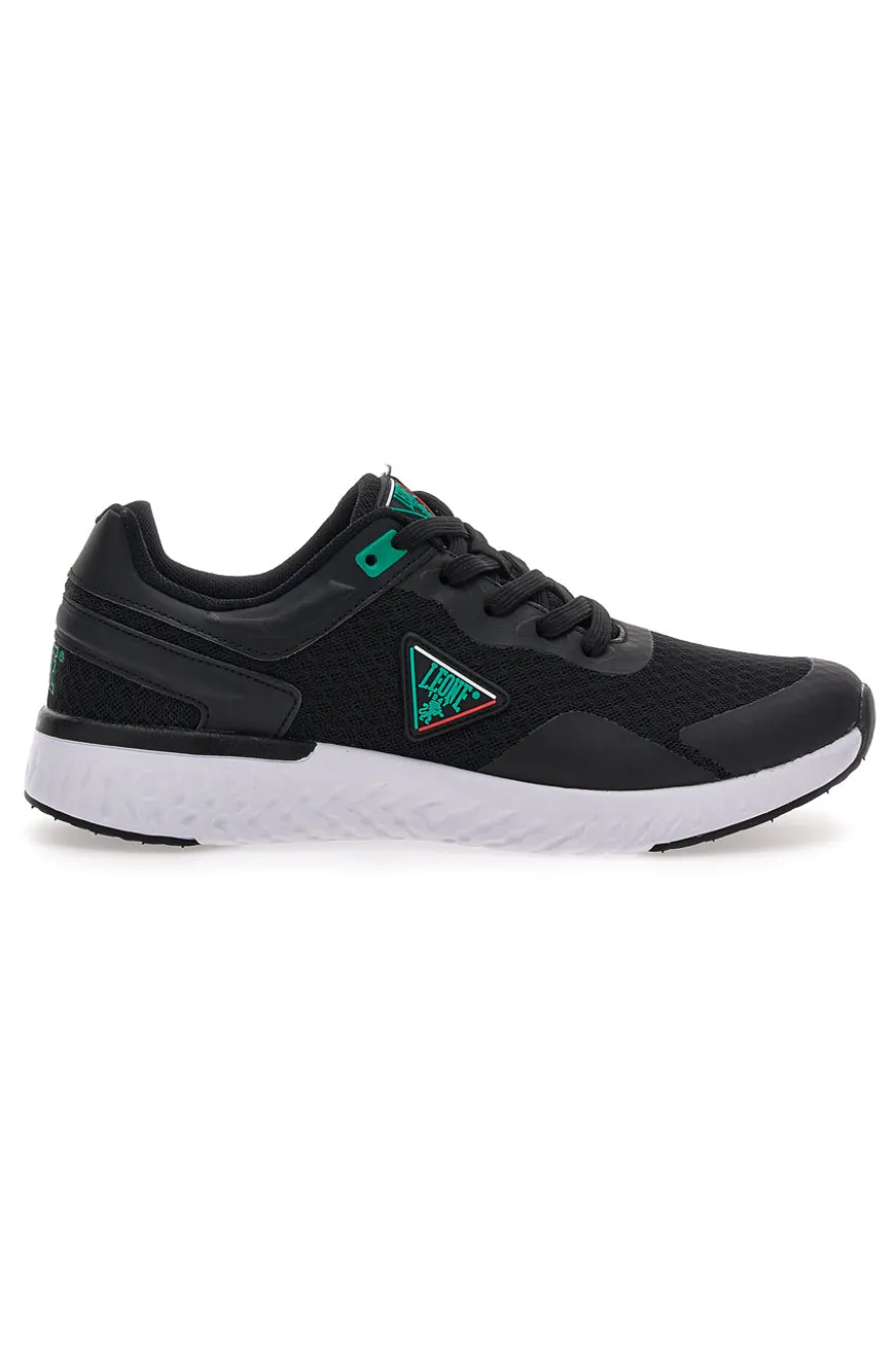Sneakers Nere Con Chiusura Lacci Leone M0518