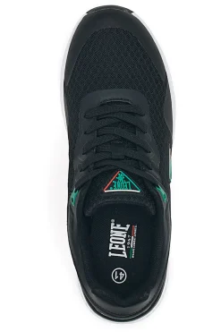 Sneakers Nere Con Chiusura Lacci Leone M0518