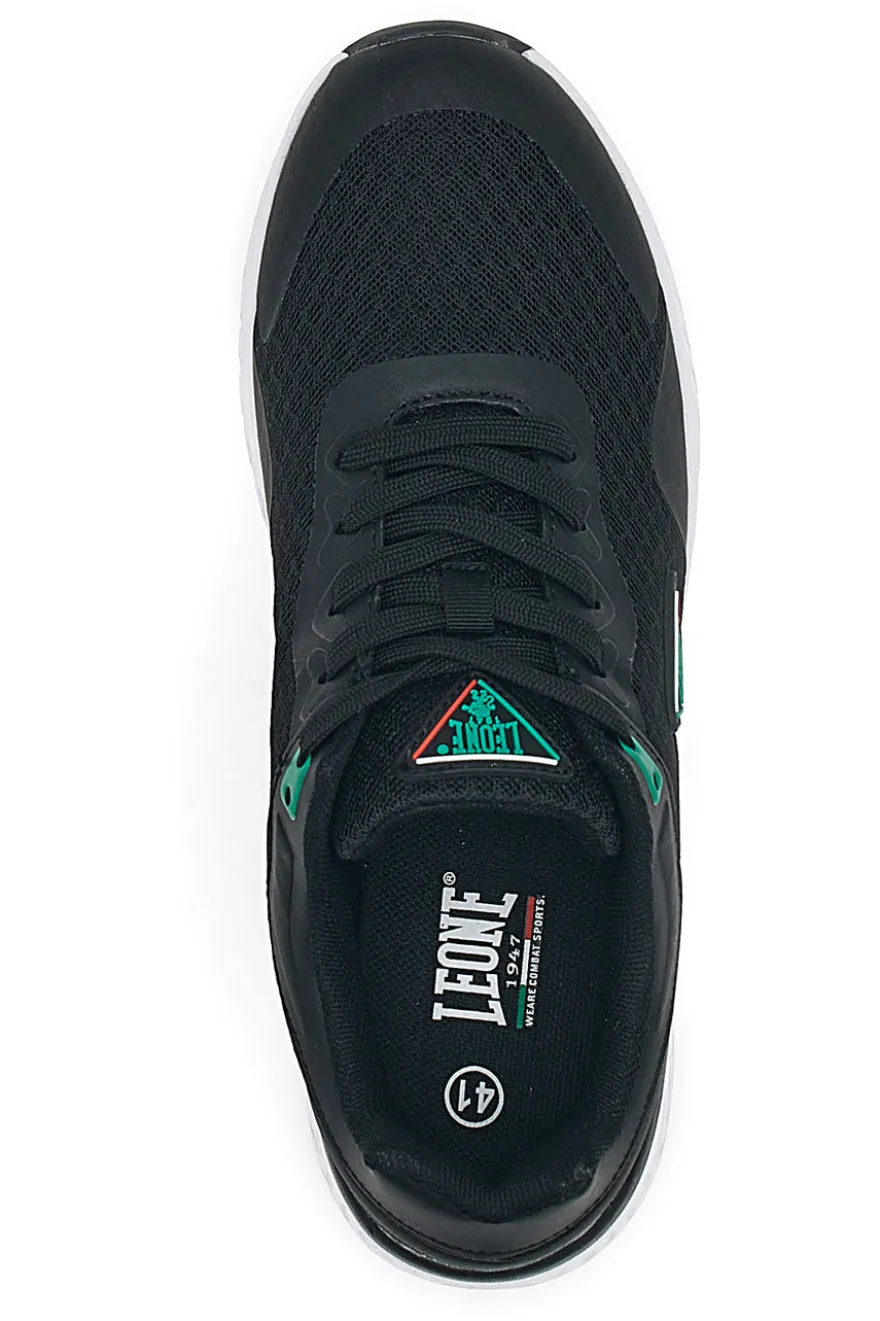 Sneakers Nere Con Chiusura Lacci Leone M0518