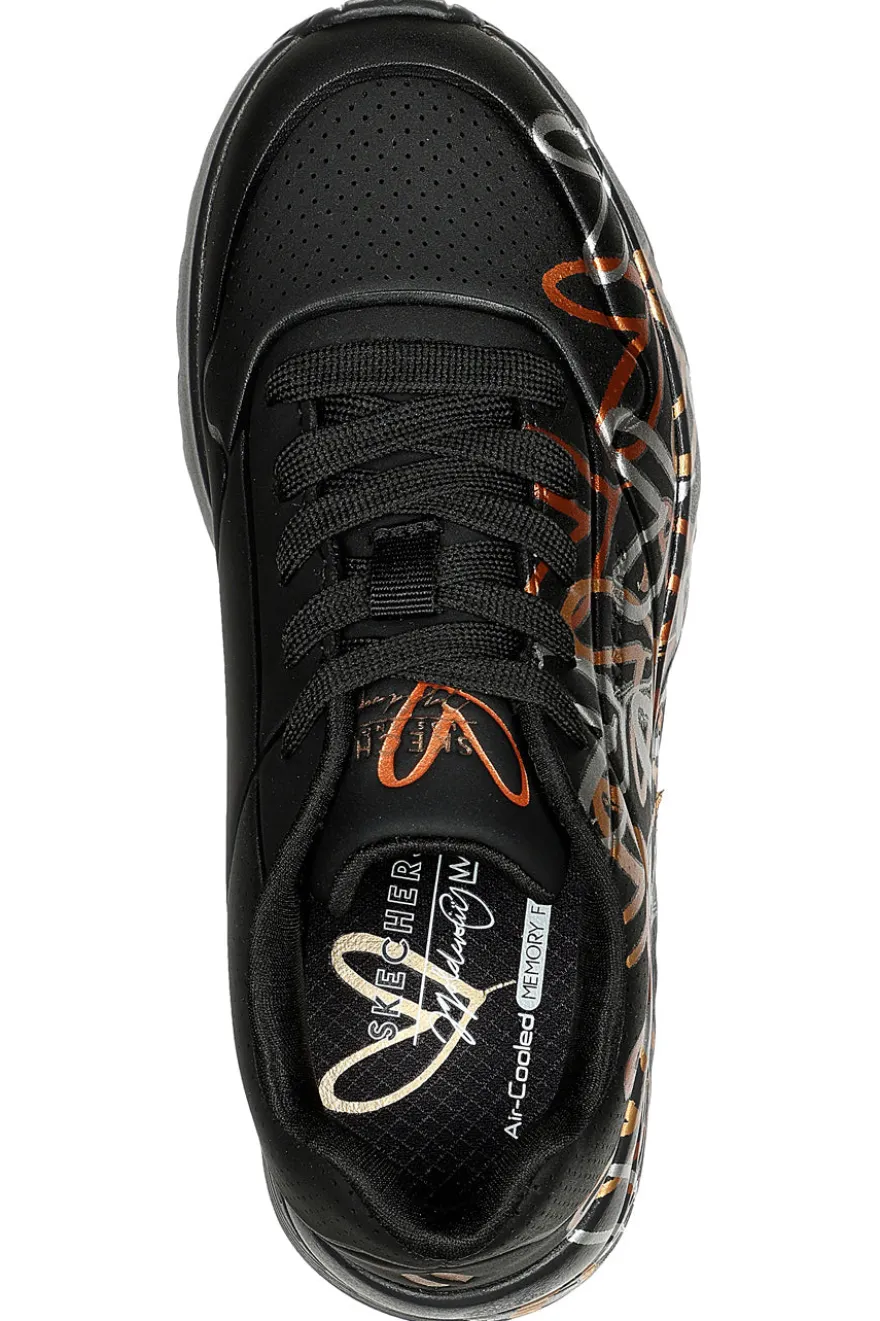 Sneakers nere con cuori Skechers Uno Lite Metallic Love