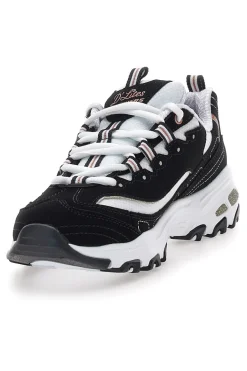 Sneakers nere con dettagli rose gold e Memory Foam Skechers D'Lites Devoted Fan