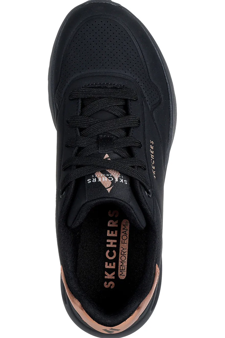 Sneakers nere con dettaglio rame e suola platform Skechers Uno Lite Shimmer Along