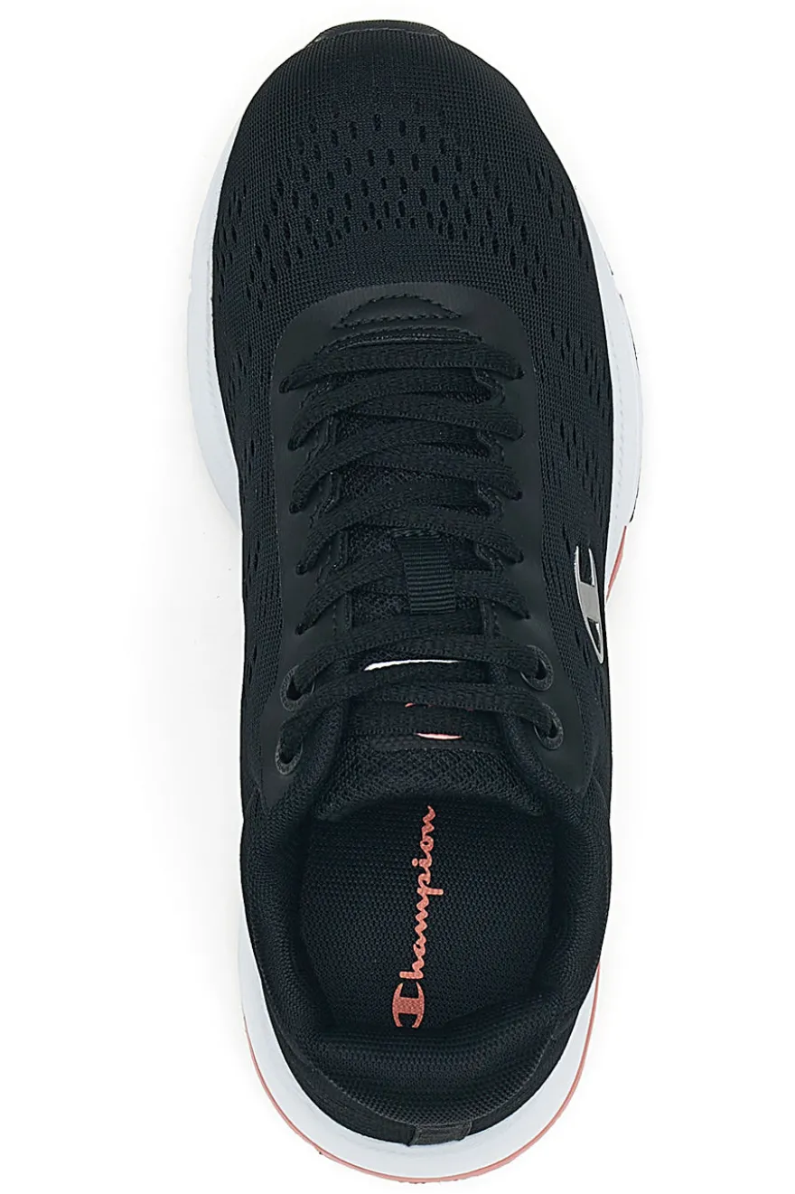Sneakers Nere con Dettagli Corallo e Tomaia in Mesh CHAMPION JAUNT