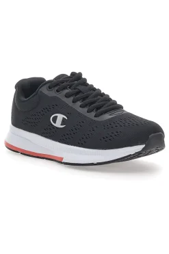 Sneakers Nere con Dettagli Corallo e Tomaia in Mesh CHAMPION JAUNT