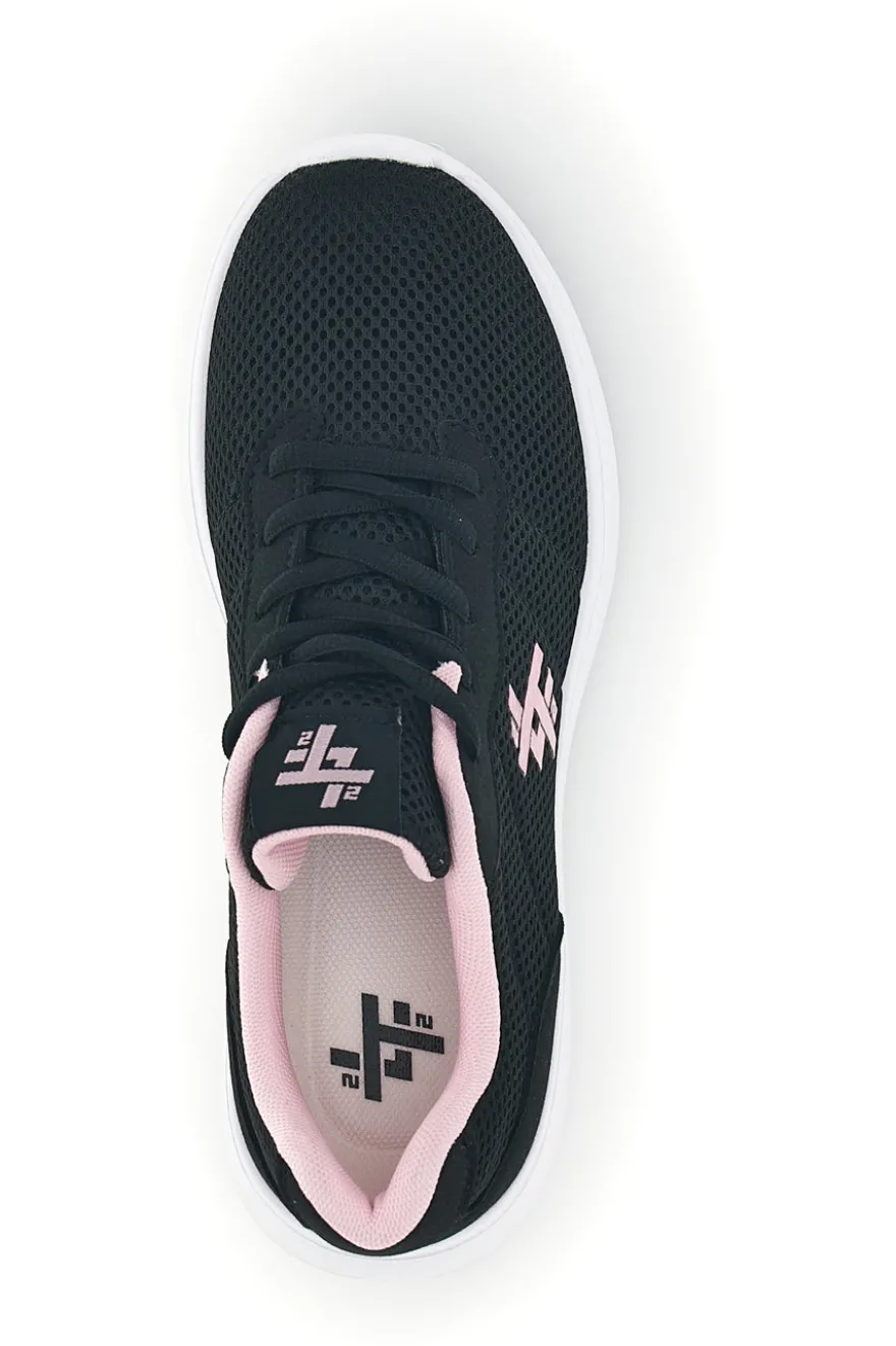 Sneakers nere con dettagli rosa in mesh 2t2l 155BK070903