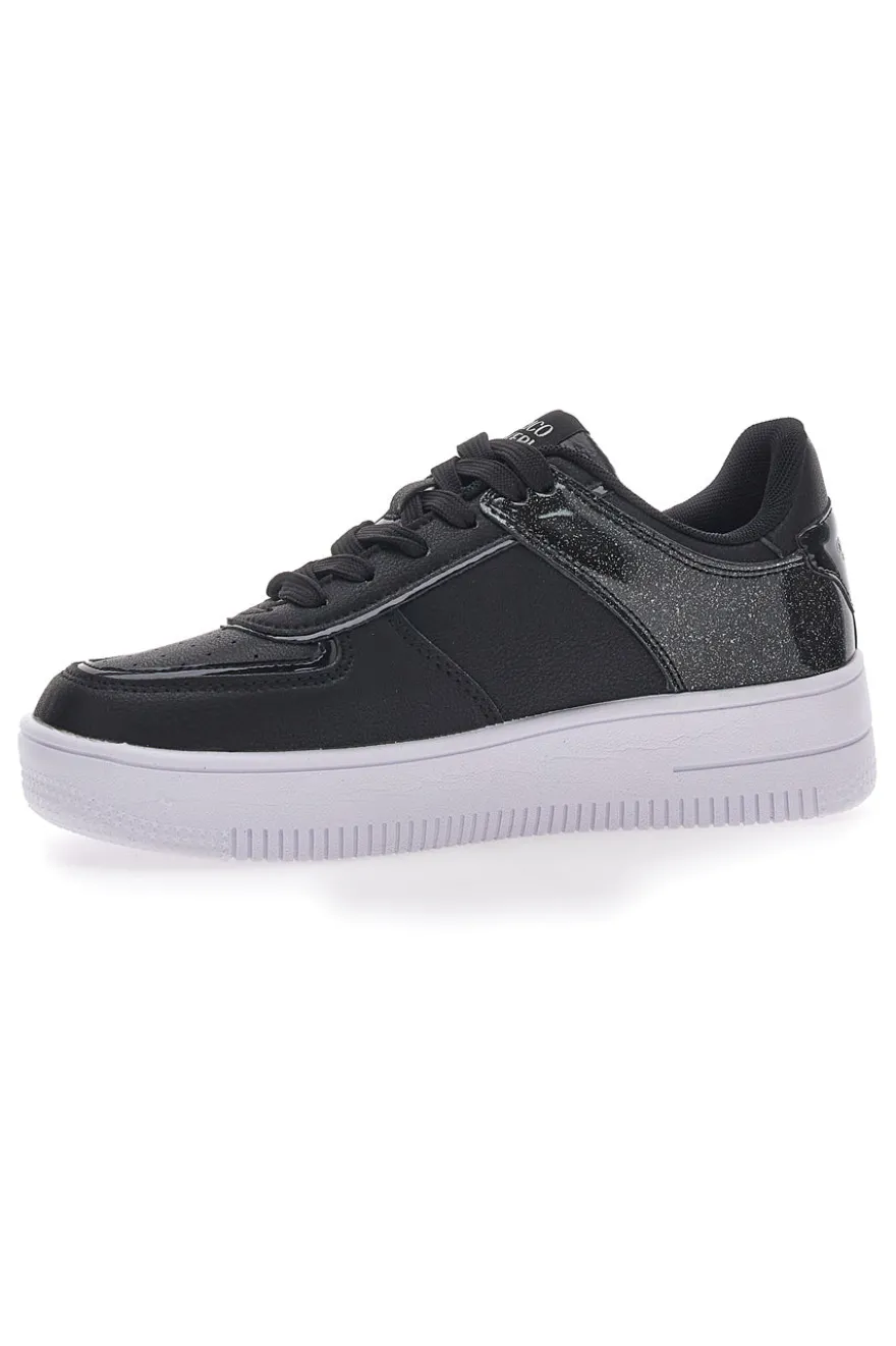 Sneakers Nere Con Flatform Coveri Amber Microfiber Metal