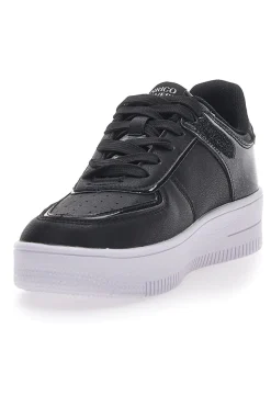 Sneakers Nere Con Flatform Coveri Amber Microfiber Metal