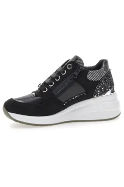 Sneakers nere con glitter e zip laterale Mariella Burani 51751C1120