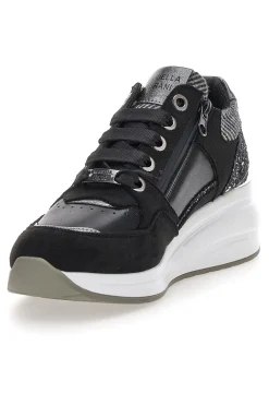 Sneakers nere con glitter e zip laterale Mariella Burani 51751C1120
