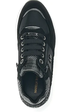 Sneakers nere con glitter e zip laterale Mariella Burani 51751C1120