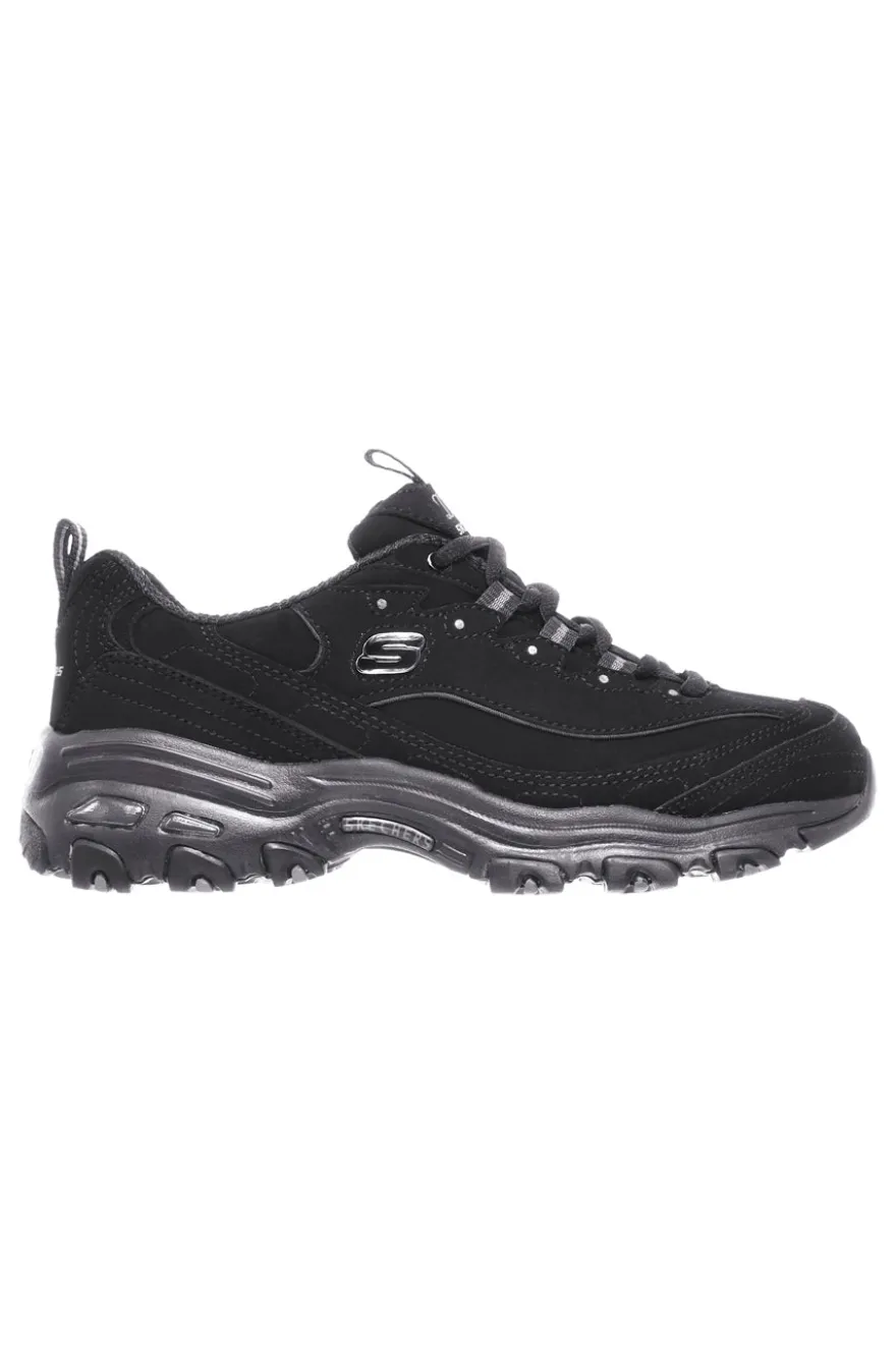 Sneakers nere con inserti in pelle e Memory Foam Skechers D'Lites Play On