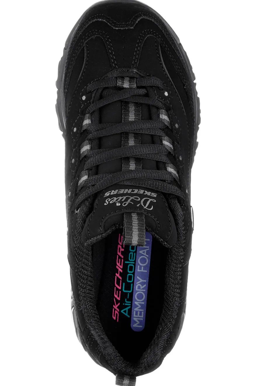 Sneakers nere con inserti in pelle e Memory Foam Skechers D'Lites Play On