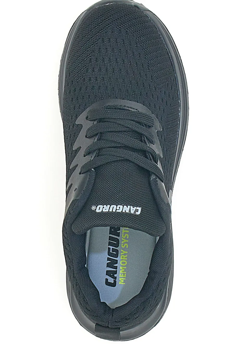 Sneakers Nere con Lacci e Memory System Canguro CA292