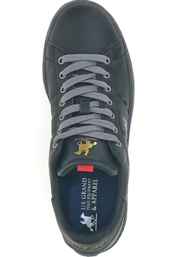 Sneakers Nere con Lacci e Logo Grigi U.S. POLO CLUB BOUGIE LTX