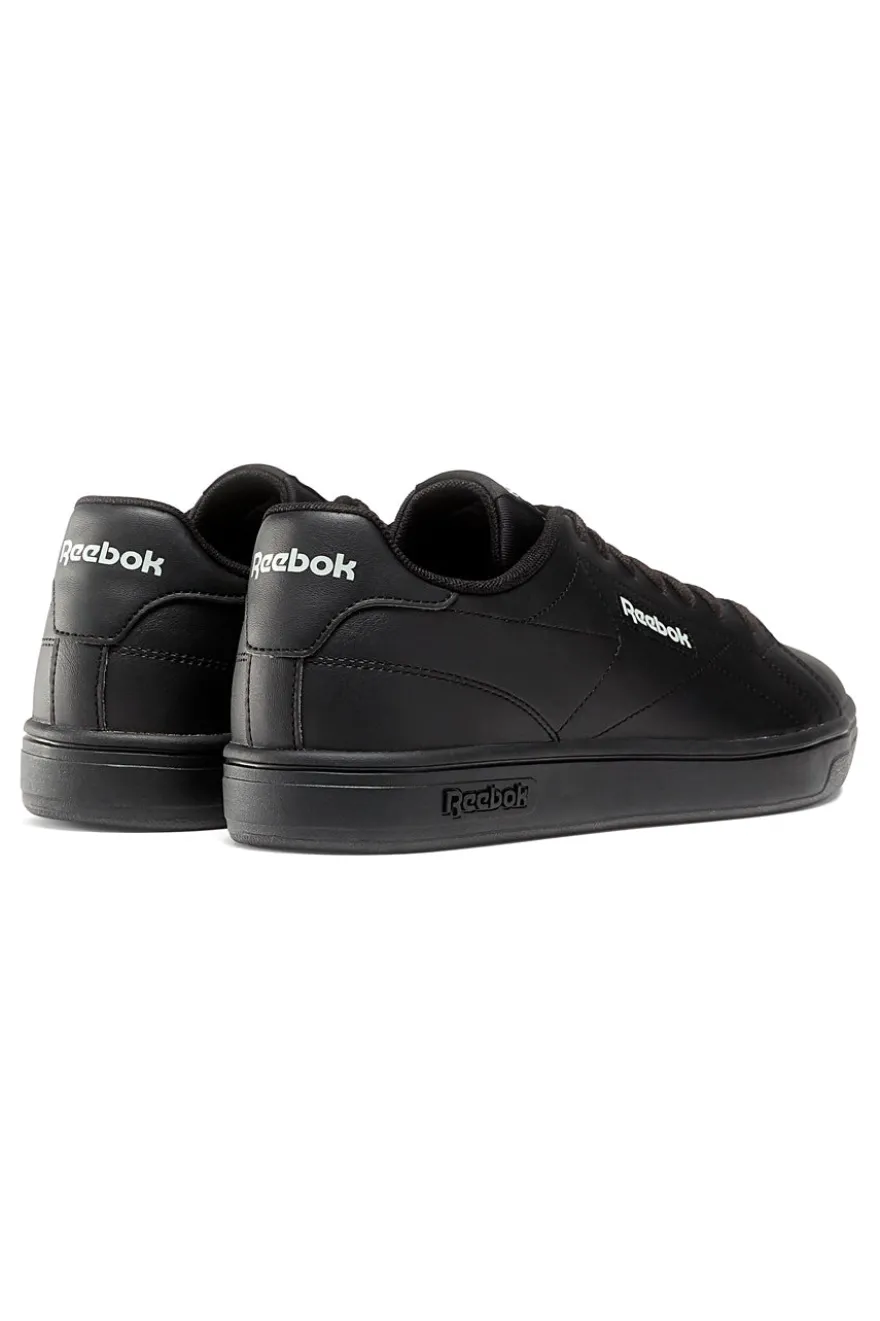 Sneakers Nere con Loghi Bianchi Reebok Court Clean