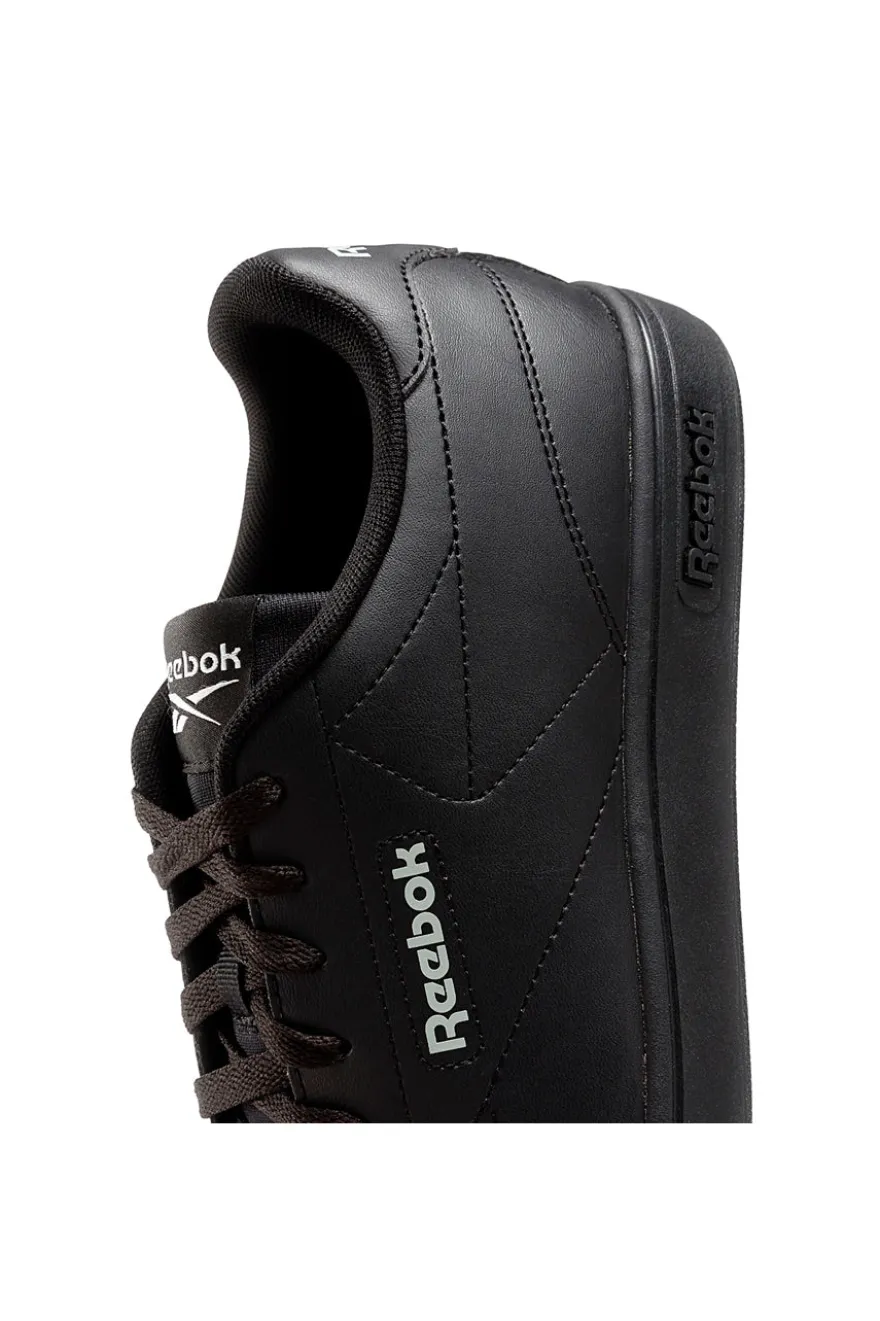 Sneakers Nere con Loghi Bianchi Reebok Court Clean