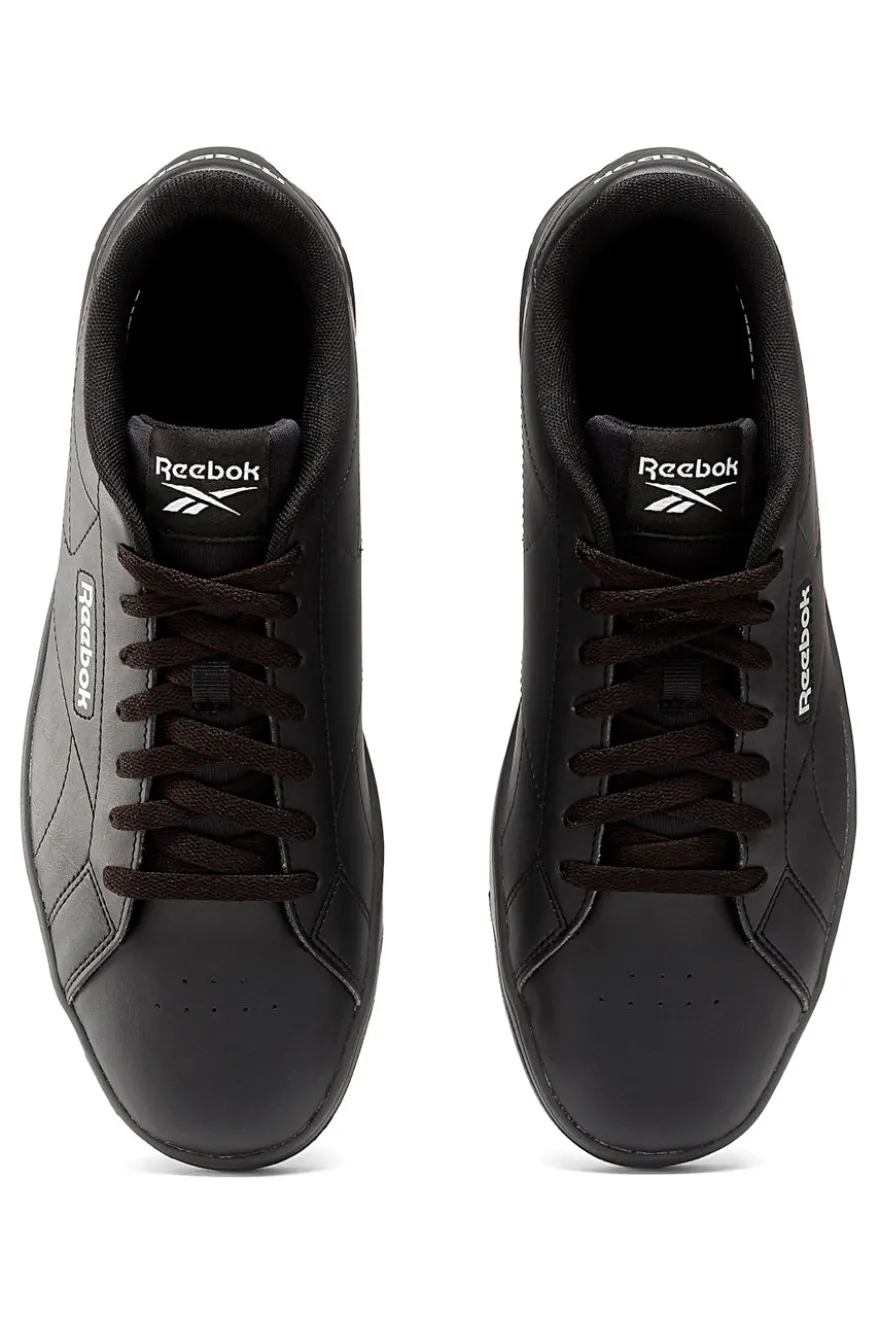 Sneakers Nere con Loghi Bianchi Reebok Court Clean