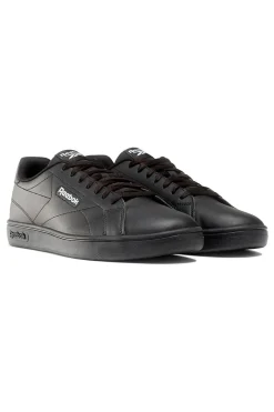 Sneakers Nere con Loghi Bianchi Reebok Court Clean