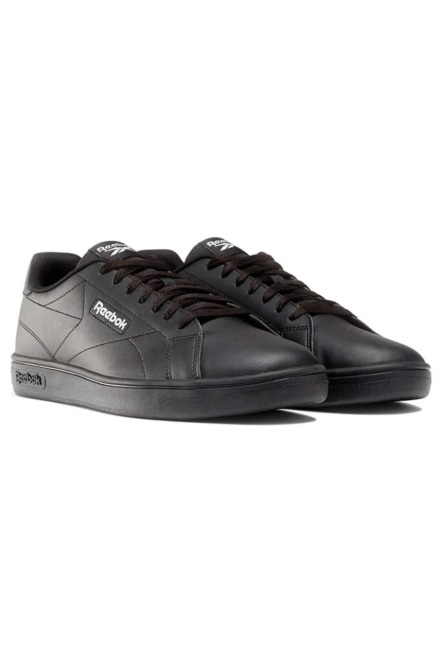 Sneakers Nere con Loghi Bianchi Reebok Court Clean