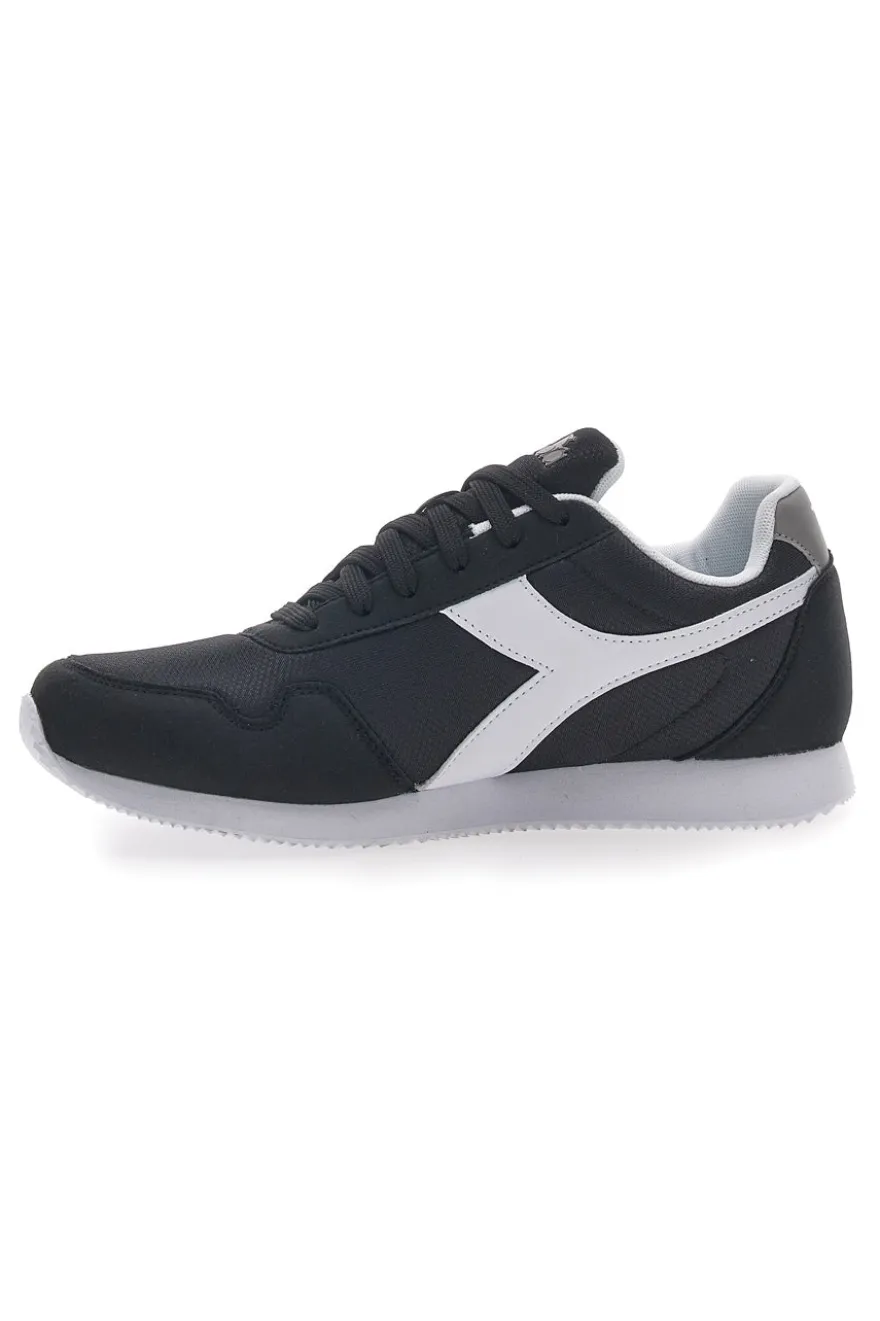 Sneakers Nere Con Logo Bianco Diadora Simple Run