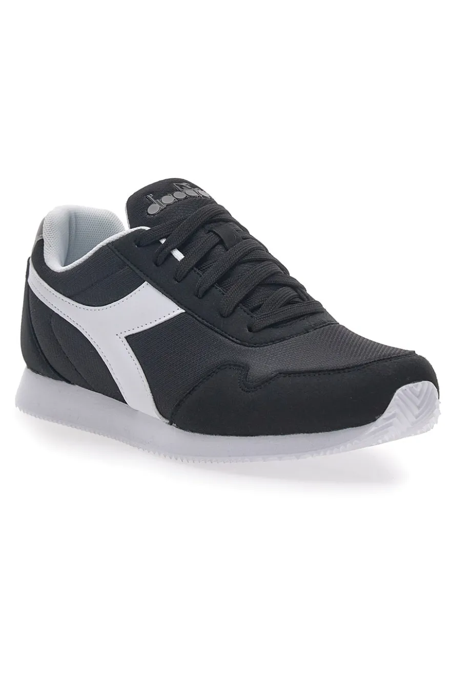 Sneakers Nere Con Logo Bianco Diadora Simple Run