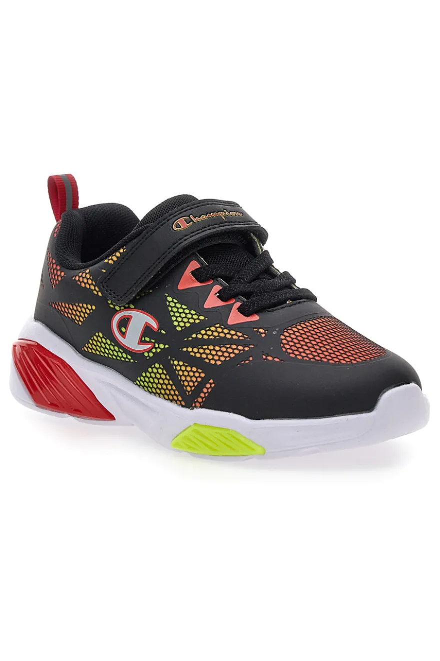 Sneakers nere con luci colorate e chiusura a strappo Champion Wave Tri B PS