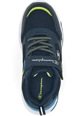 Sneakers Nere Con Luci e Strappo in Velcro Champion Wave B Ps