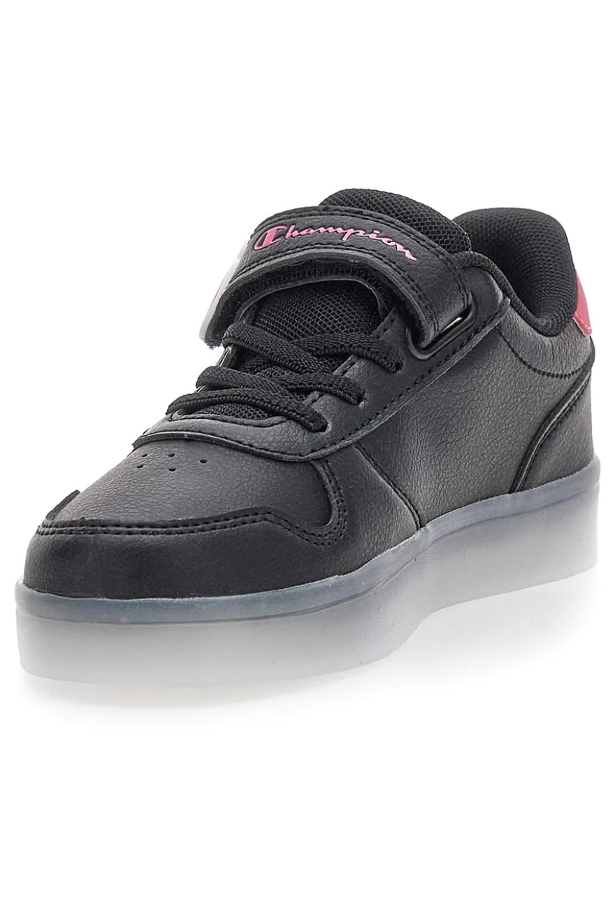 Sneakers nere con luci e dettagli rosa Champion GLW G PS