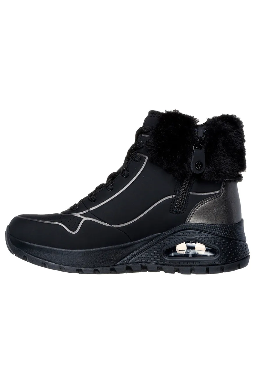 Sneakers nere con pelliccia e dettagli shimmer Skechers UNO RUGGED FALL SHIMMER