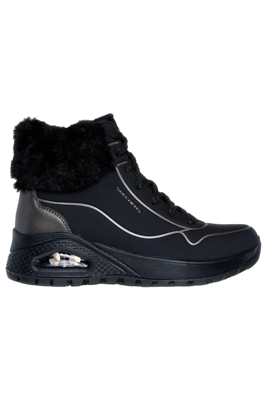Sneakers nere con pelliccia e dettagli shimmer Skechers UNO RUGGED FALL SHIMMER
