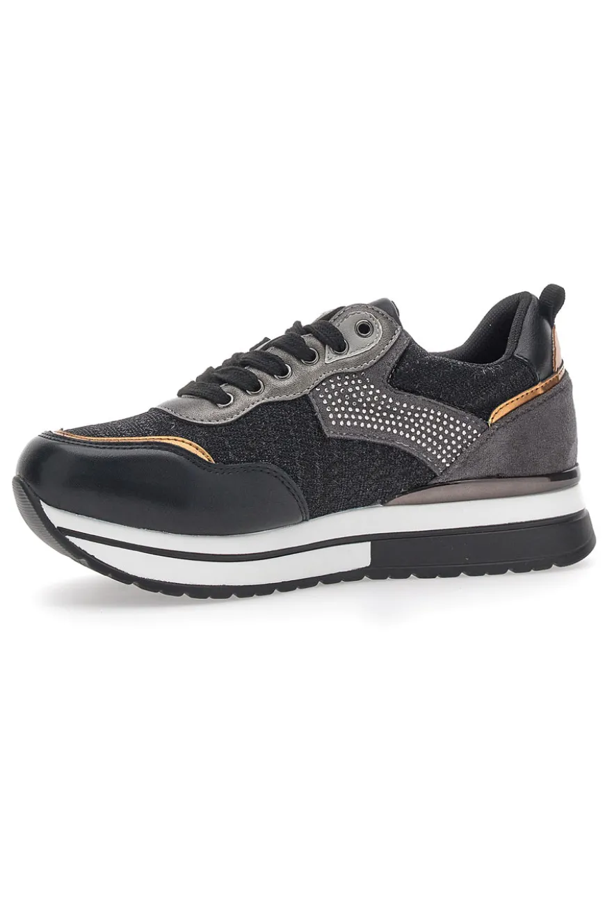 Sneakers Nere Con Platform Miss Pappalea 23011
