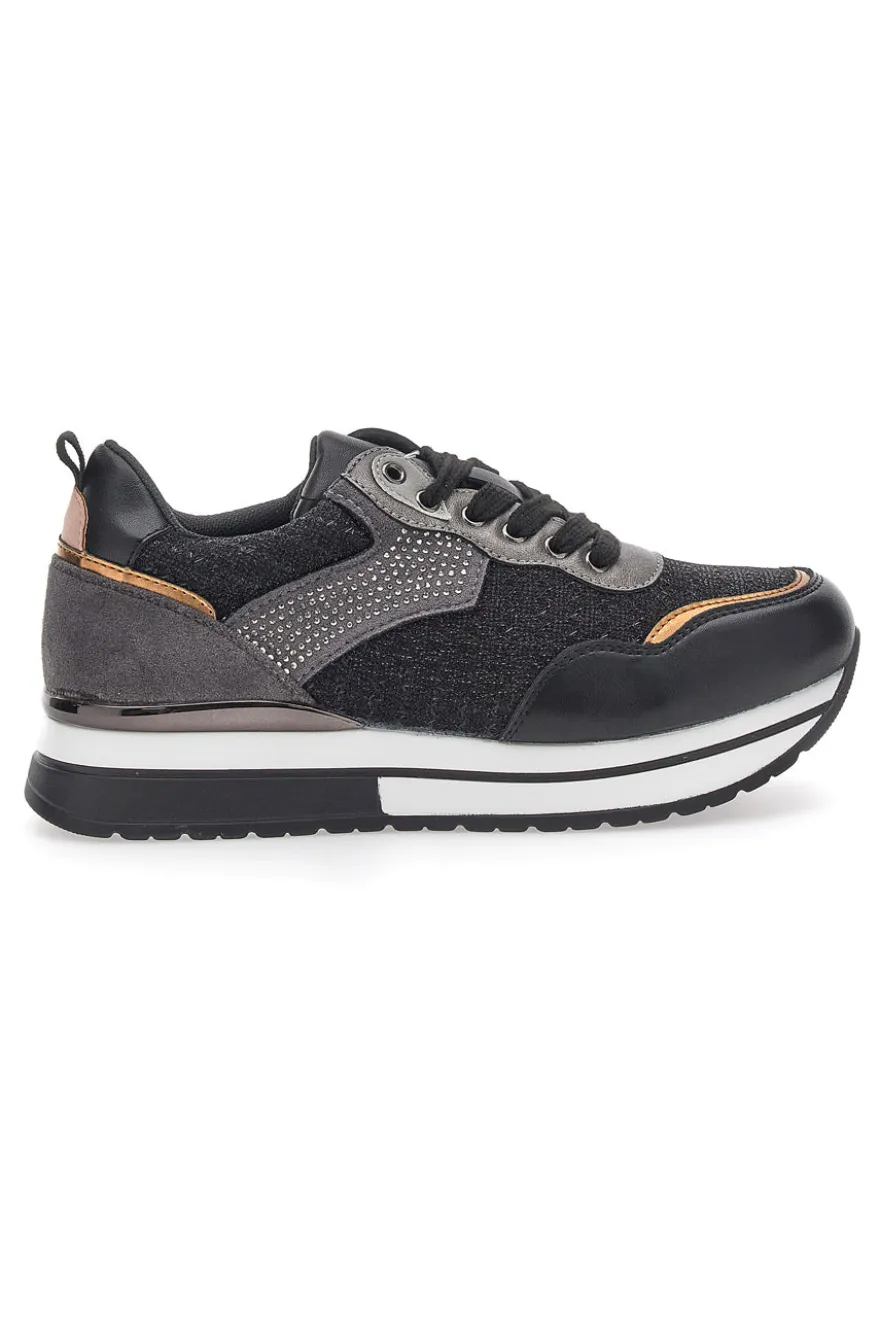 Sneakers Nere Con Platform Miss Pappalea 23011