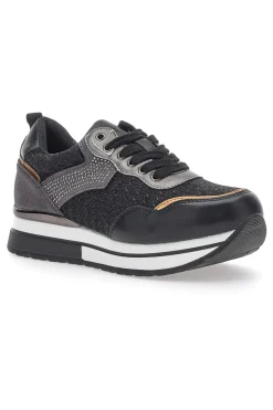 Sneakers Nere Con Platform Miss Pappalea 23011