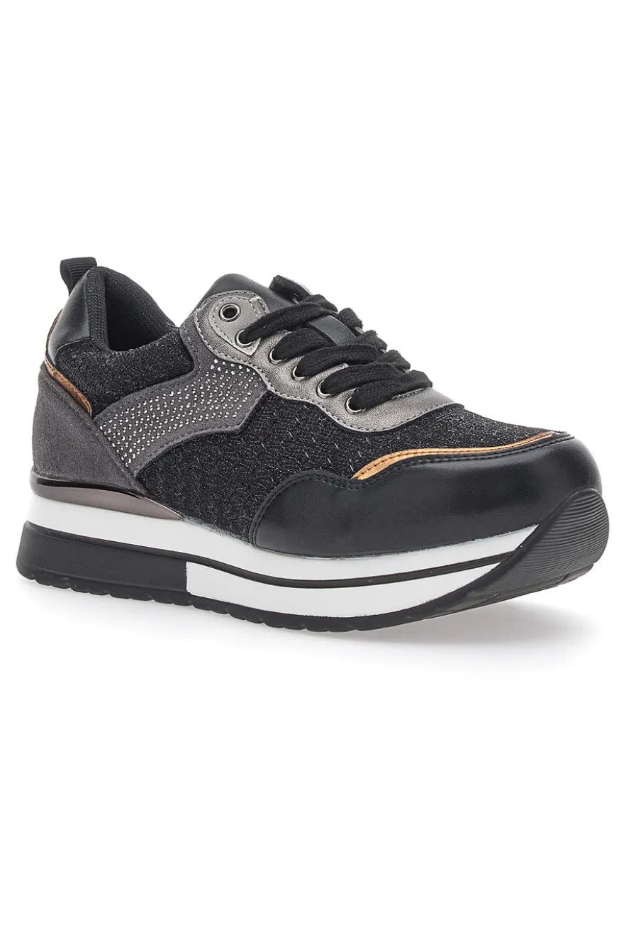Sneakers Nere Con Platform Miss Pappalea 23011