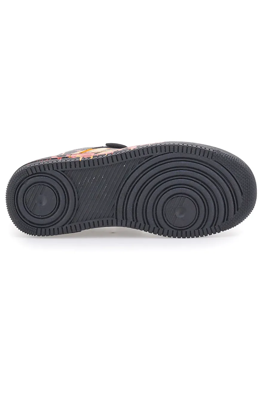 SNEAKERS NERE CON STAMPA COLORATA PITT KIDS K22355