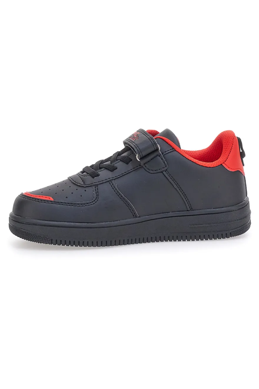 SNEAKERS NERE CON STAMPA COLORATA PITT KIDS K22355