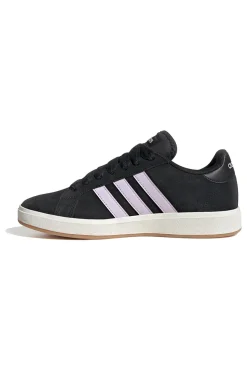 Sneakers nere con strisce lilla in suede Adidas Grand Court Base 00s
