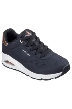 Sneakers nere con suola bianca e dettagli oro Skechers Uno Golden Air